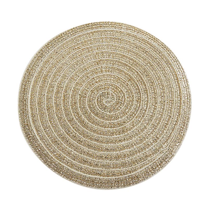 Coaster Table Mat Round PVC Placemat Kitchen Dining Table Mats Steak Pad Anti Slip Heat Resistant Placemats Home Decor