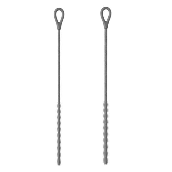 Набор из 2 силиконовых щеток-соломинок для глубокой очистки от пятен от пищевого чая с молоком