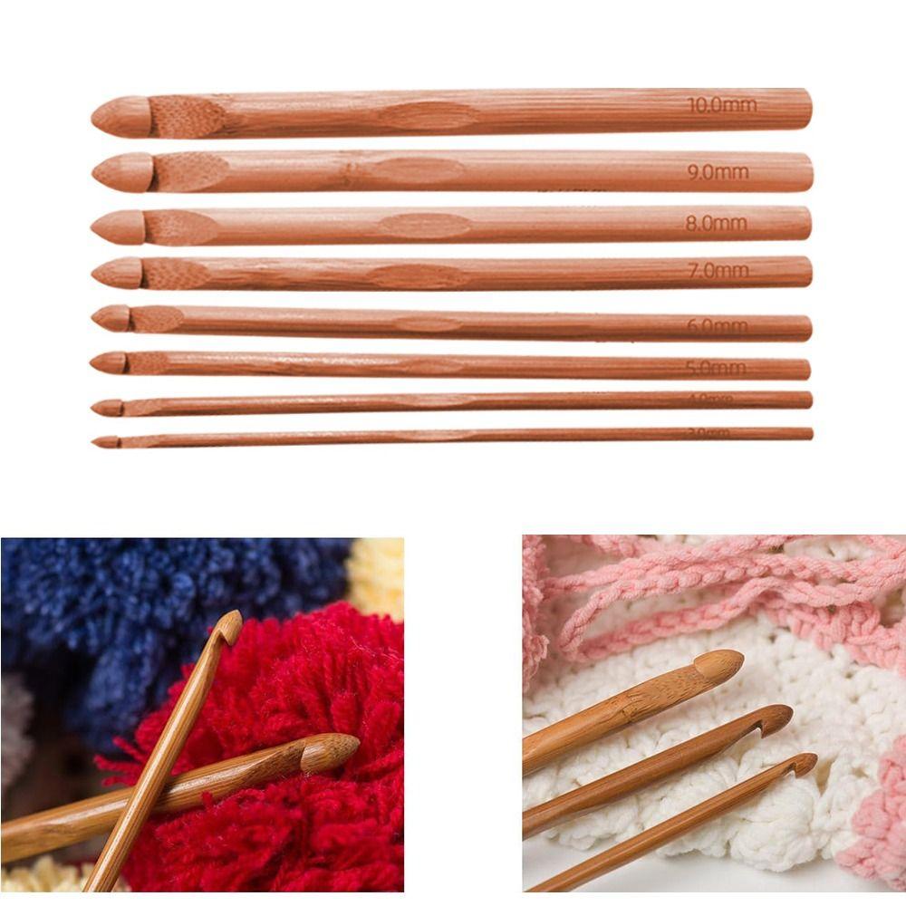 Small Size Crochet Hooks Bamboo Wooden Crocheting Needles New Crocheting Hooks  Hand Weave Tool