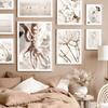 Picking Seashells Dandelion Flower Beach Birds Wall Art Print Canvas Painting Nordic Poster Home Decor Pictures For Living Room