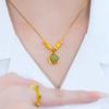 Acacia Beads Luk Fu Bead Necklace for Women Simple and Versatile High-end Transport Beads Collarbone Chain