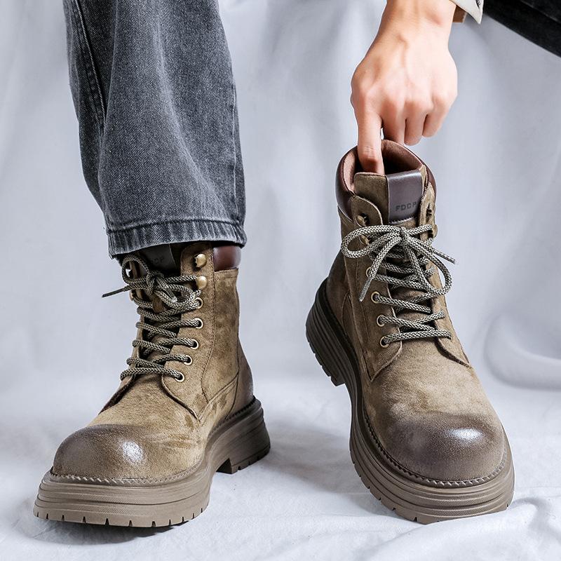 Осенние новые высокие повседневные ботинки большого желтого цвета с английскими ботинками Martin 2501-R