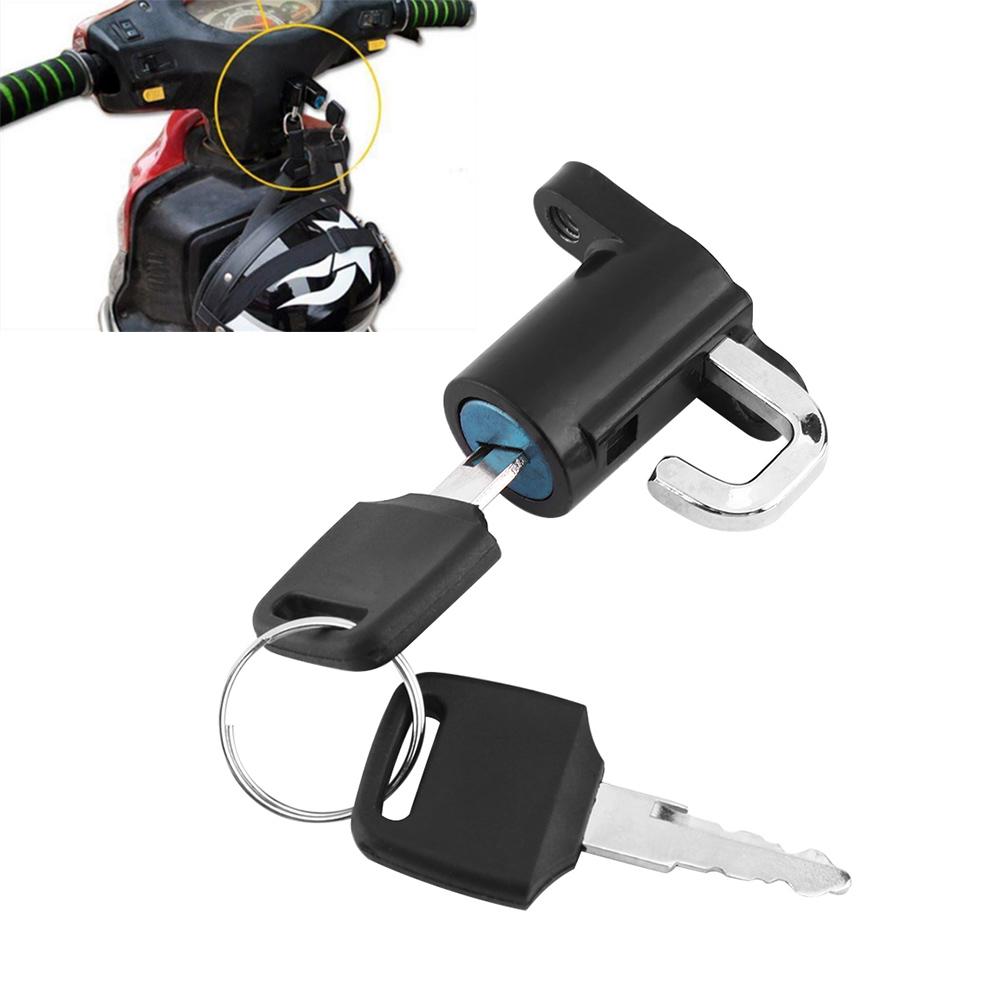 Universal Motorcycle Motorbike Bike Helmet Lock Hanging Hook with 2 Keys Set