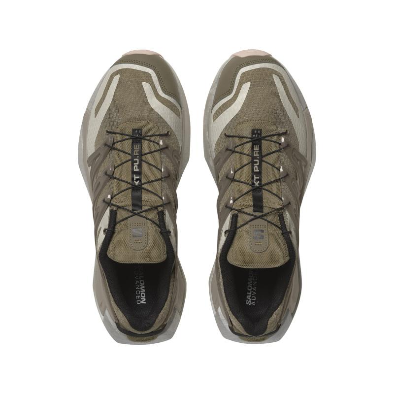 SALOMON XT PU.RE ADVANCED Износостойкие Дышащие Поддерживающие Низкие Кроссовки для Бега Унисекс Серо-Коричневые Кроссовки 478026