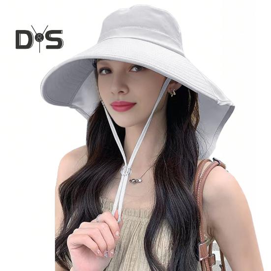 Sun Hat for Men Women Wide Brim UV Protection Bucket Hats with Neck Flap Summer Fishing Hat for Hiking Travel And Outdoors