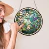 Acrylic Double-sided Hummingbird Pendant Colorful Round Hummingbird Suncatcher Hanging Exquisite Wall Hanging Decoration