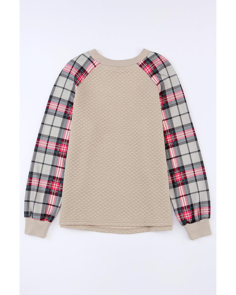 Azura Exchange Толстовка с рукавами реглан в клетку