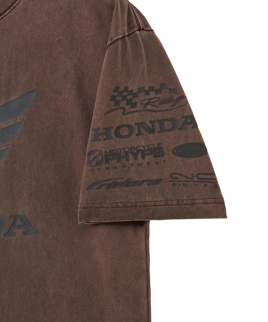 PHYPS МОТОЦИКЛ Крыло Коллекция Логотип Короткий рукав Коричневый