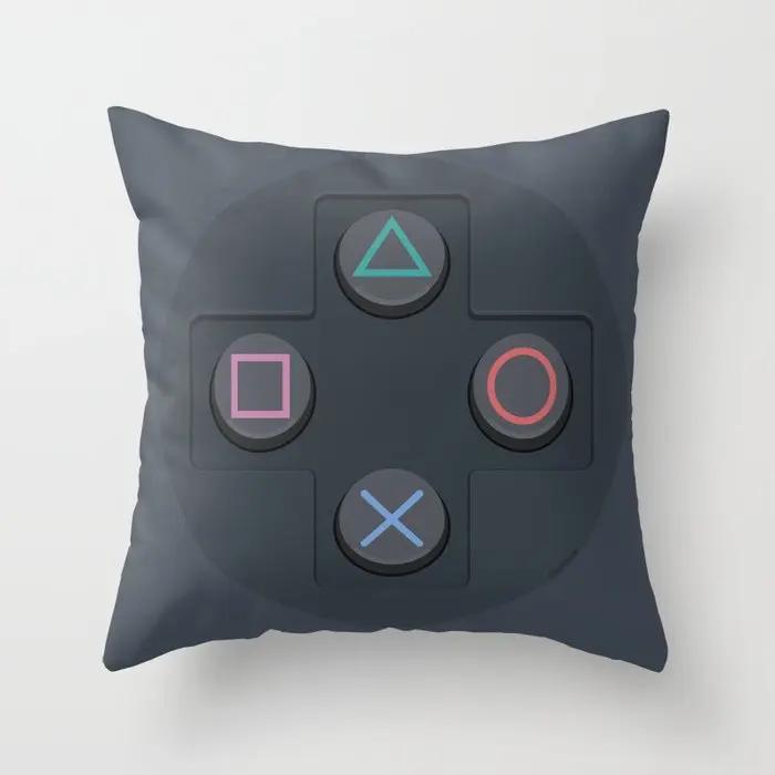 Home Decor Cushion Covers Video Game Vintage Pillow Sofa Bed Seat Gaming Fan Cushions