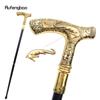 Golden White Crocodile Luxury Walking Stick Party Fashion Elegant Walking Stick Decorative Cospaly Cane Knob Crosier 89cm