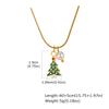 Women Christmas Necklace, Fashion Stainless Steel Chain Adjustable, Party Festival Jewelry Gifts