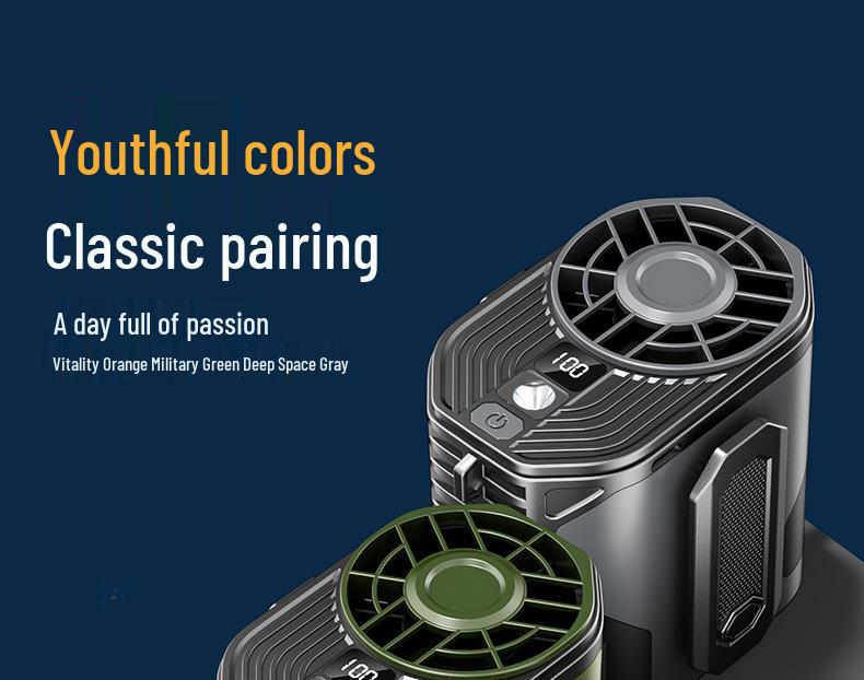 Портативный USB-вентилятор с креплением на пояс и регулируемой скоростью