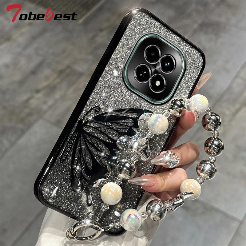 Лазерный браслет-чехол с блестками и гальваническим покрытием для Xiaomi Redmi Note 15 15C 14 14C 13 13C 12 11 Pro Plus 4G 5G