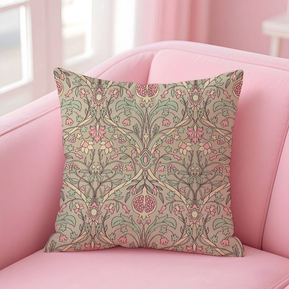 William Morris Floral Pillow Case Pattern Printing Pillowcase Living Room Sofa Cushion Cover Bedroom Room Decor