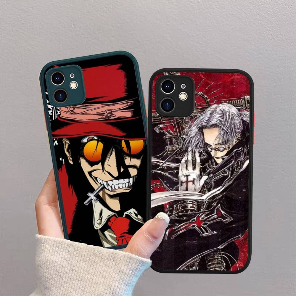 Чехол для телефона Hellsing в стиле аниме ужасов для iPhone 16 15 14 11 12 13 Pro Max Plus 12 XS Max Задняя крышка Матовый чехол
