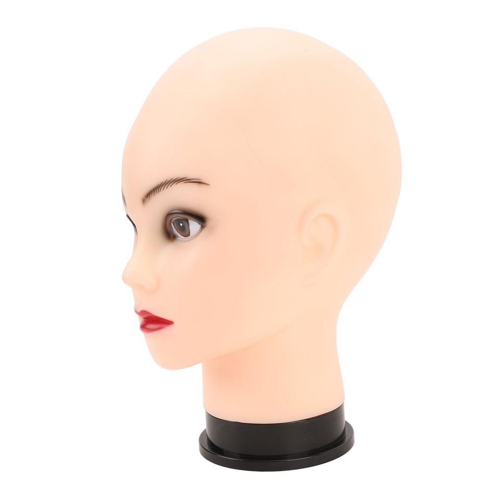 Женская лысая голова манекена из ПВХ для париков, обучения изготовлению шляп, очков, дисплея, профессиональной косметики