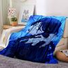 Blue Dreamscape Flannel Blanket Super Soft Warm Cozy Blanket For Sofa Bed Office Travel Allseason Home Decor Gift