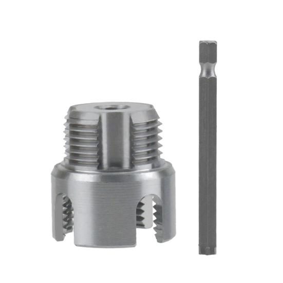 Интегрированный инструмент для нарезания внутренней и наружной резьбы на трубах Универсальный инструмент для нарезания резьбы на трубах Совместимый с электродрелью Набор резьбонарезного инструмента для ПВХ труб