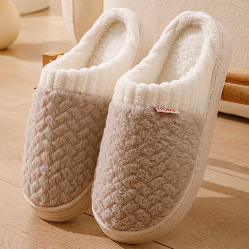 Autumn/Winter Indoor Outdoor Furry Cotton Slippers for Men & Women