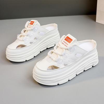 Ортопедические тапочки кроссовки женские летние туфли на шнуровке мюли размер 42 женские тапочки на высокой платформе шлепанцы на танкетке белые шлепанцы