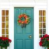 Thanksgiving Door Hanging Decoration  Wreath, Suitable For Porch, Window,  Home, Holiday, Hanging Decoration