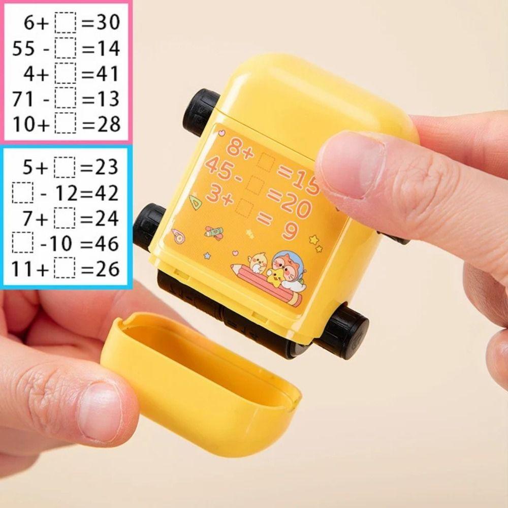 2-in-1 Math Rolling Stamp Reusable Arithmetic Practice Stamp High Quality Math Roller Stamp School