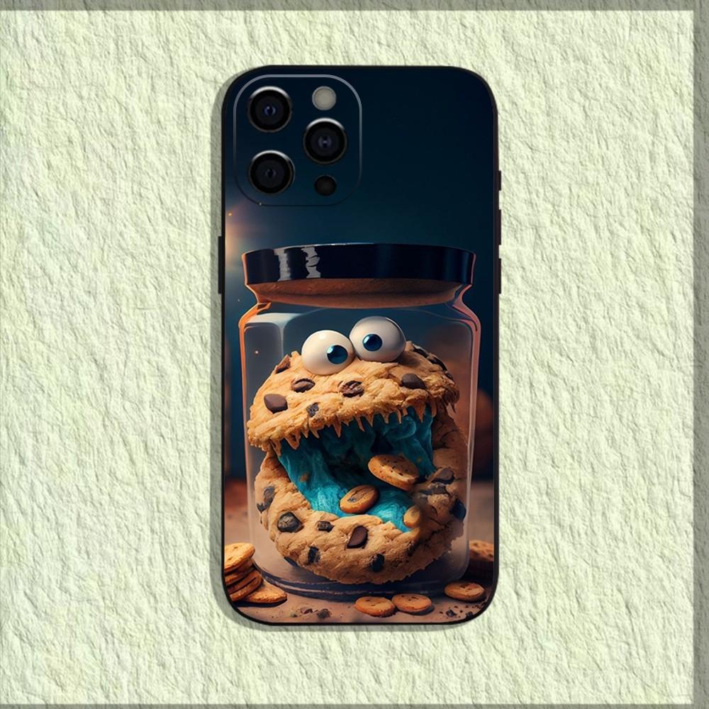 Funny C-Cookie-M-Monster Phone Case For iPhone 16,15,14,13,12,11,Pro,X,XS,Max,XR,Plus,Mini Soft Black Cover