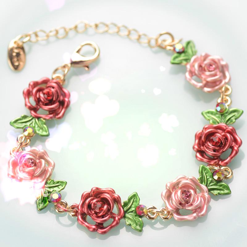 Cloisonne Ladies Bracelet Vintage Alloy Ethnic Style Jewelry