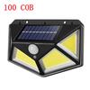 1Pcs Max 100 COB Solar Power Wall Light Motion Sensor Waterproof Outdoor Garden Lamp