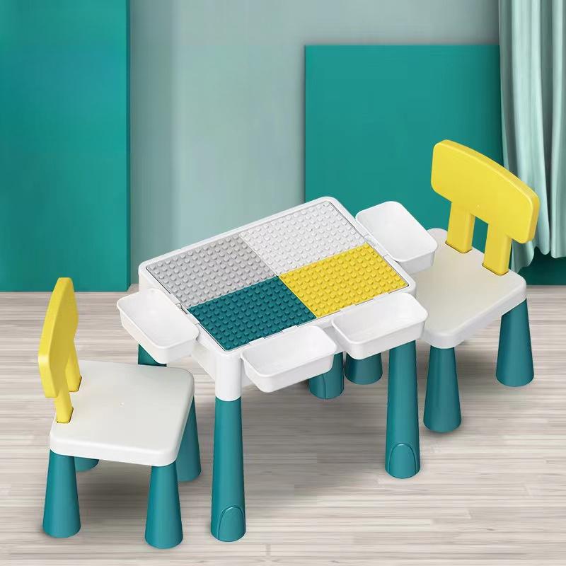 Building Block Table Large Particle Assembled Educational Children's Toys Baby Multi-functional Learning Game Table for Men and Women