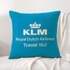 Нидерланды K-Klm R-Королевские голландские авиалинии Наволочка Летняя прохлада Льняная ткань Двусторонняя печать Наволочка Декор для дома