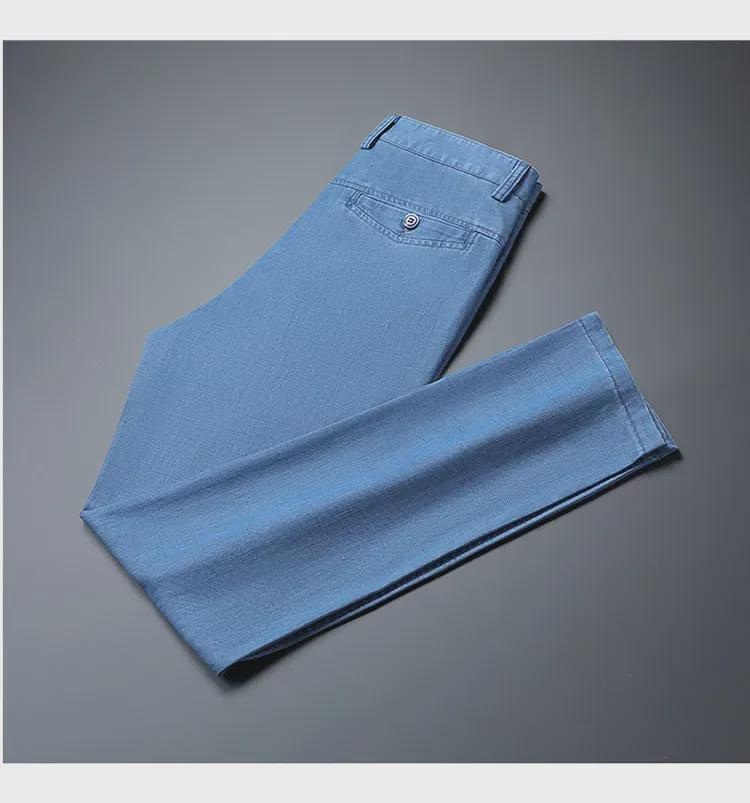 Мужские весенние джинсы свободного кроя из мягкого денима - дышащие и удобные повседневные брюки