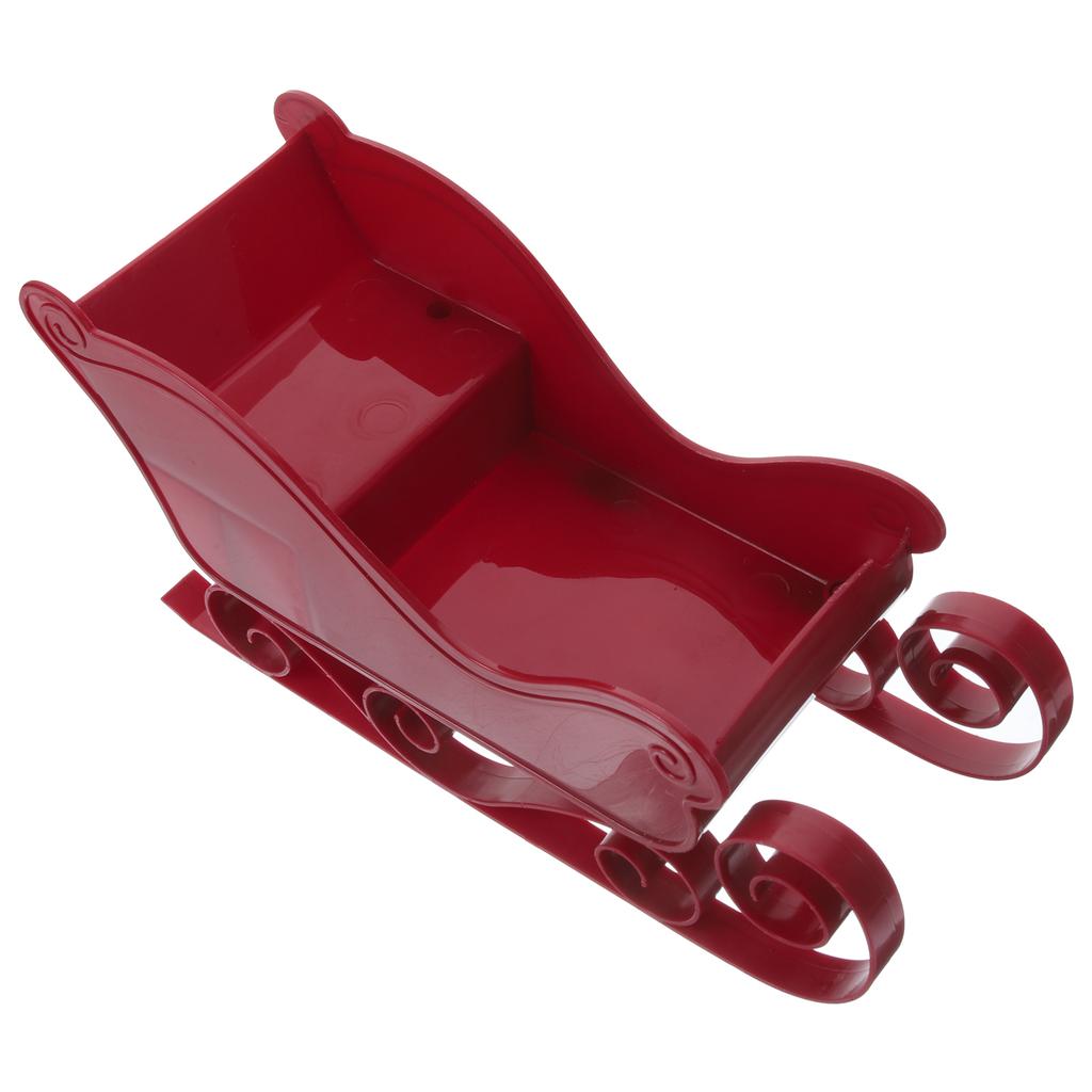 Simple Christmas Red Sledge Sleigh Classic Christmas Sleigh Ornament Christmas Tree Hanging Sleigh Miniature Sleigh Model Decor