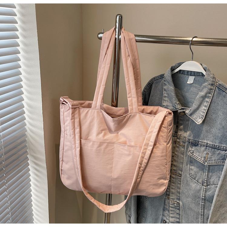 Autumn And Winter Large-Capacity Bags, Niche Portable Shoulder Bags, Student Class Commuting Tote Bags, Canvas Bags