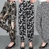 Cropped Pants Women's Summer Thin Elastic Waist Large Size Middle-aged and Elderly Pants Bloomers