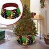 Christmas Tree Collar 22 Inch Green Elf Xmas Tree Base Stand Cover Fabric Tree Ring for Farmhouse Holiday Party Decor
