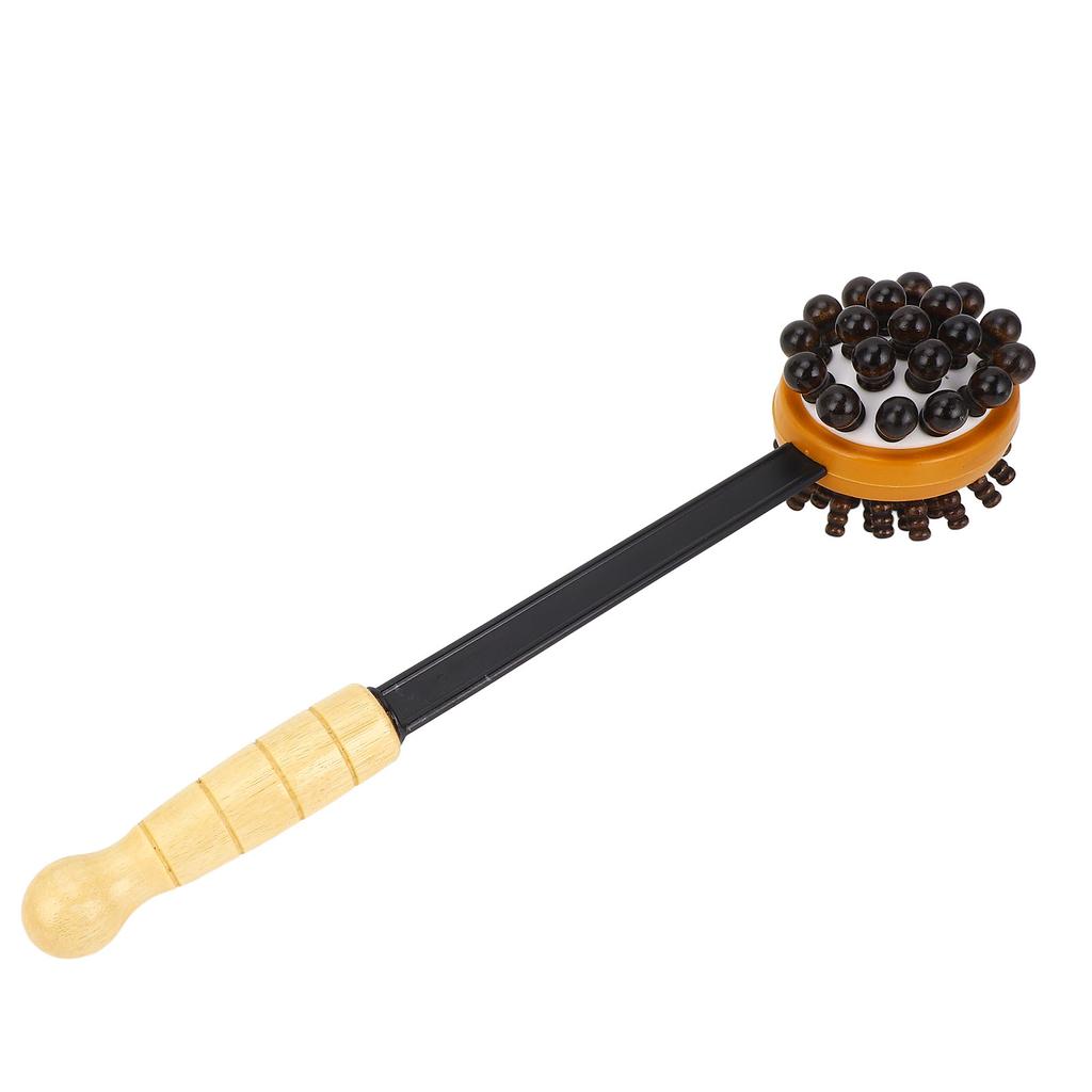 Wooden Massage Hammer Double Head Back Scratcher Handheld Back Knock Massager for Home Office