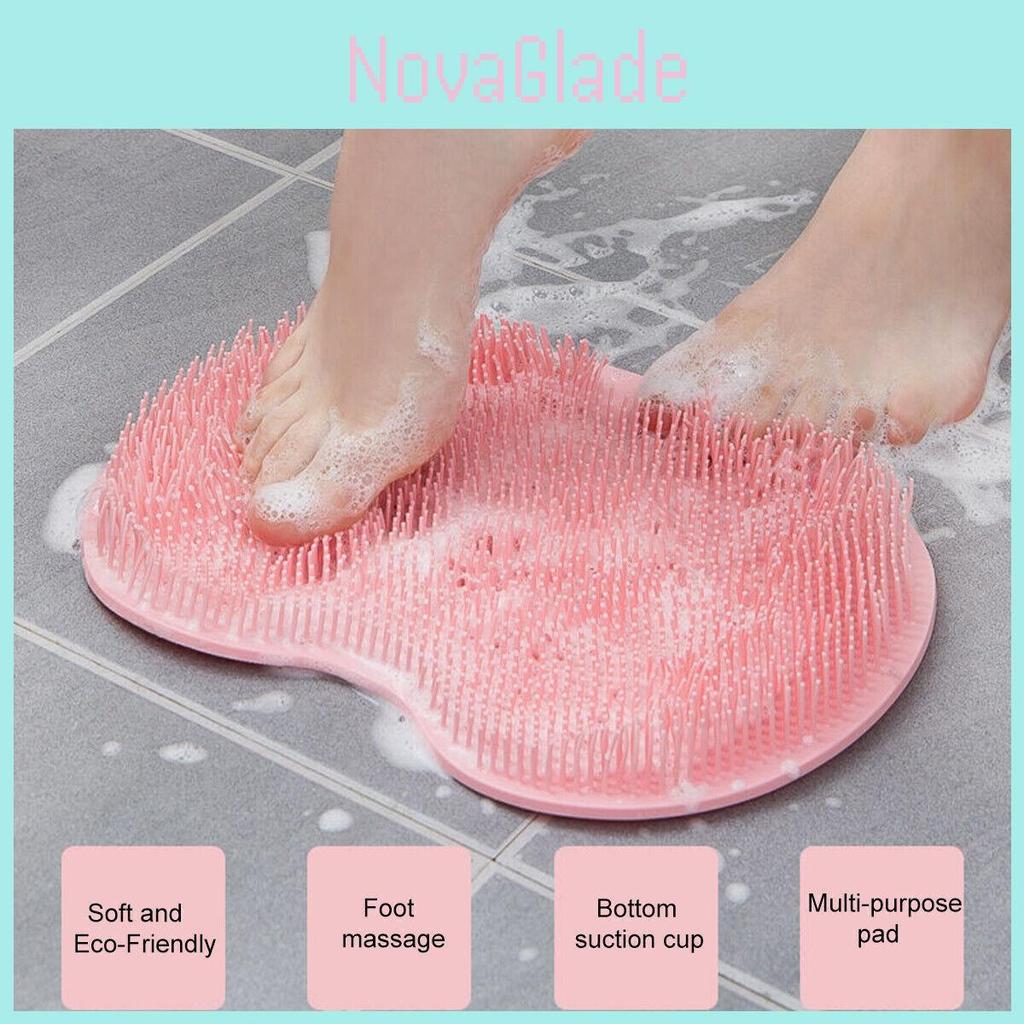All-in-one Shower And Foot Massage Mat Innovative Back Scrubber And Foot Scrubbing Tool In Various Colors