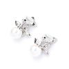 High-end wedding dress, wedding earrings, diamond-encrusted, exquisite butterfly pearl earrings, temperament, versatile earrings, ear clips, women