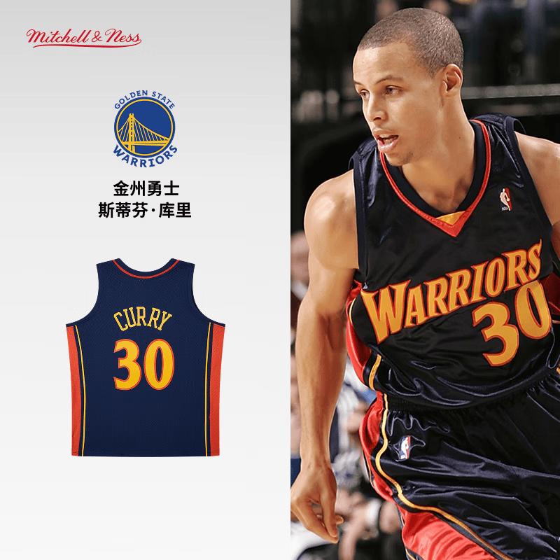 Официальная баскетбольная майка NBA Mitchell & Ness Warriors Стефена Карри сезона 2009-10