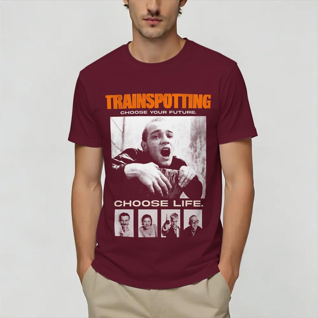 Unisex TShirts Trainspotting Movie Vintage Cotton Tees Short Sleeve T Shirts Crewneck Tops Plus Size