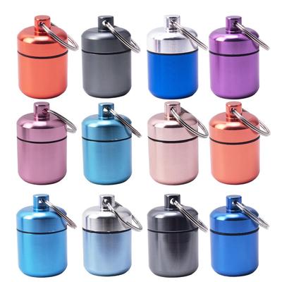 Компактный алюминиевый контейнер для лекарств с брелоком - Также отлично подходит для монет и наушников