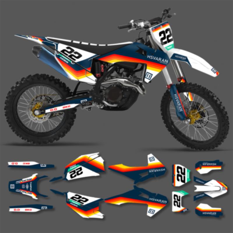 PowerZone Индивидуальные Наборы Наклеек Графики Команды Для Мотоциклов Husqvarna Decal 19-22 TC FC TX FX FS 20-23 TE FE 125-450CC