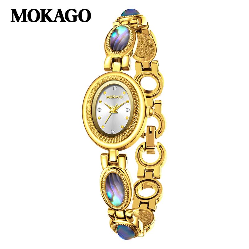 MOKAGO 8160 Brand Quartz Watches for Woman Retro Design Wristwatch