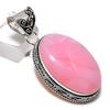 Розовый Опал Драгоценный Камень Ручной Работы Серебро 925 пробы Подарок Ювелирное Изделие Подвеска 2,05" h1H45