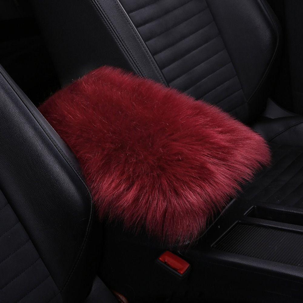 Car Plush Armrest Cover Armrests Storage Box Mats Arm Rest Protection Cushion Arm Rest Console Pad