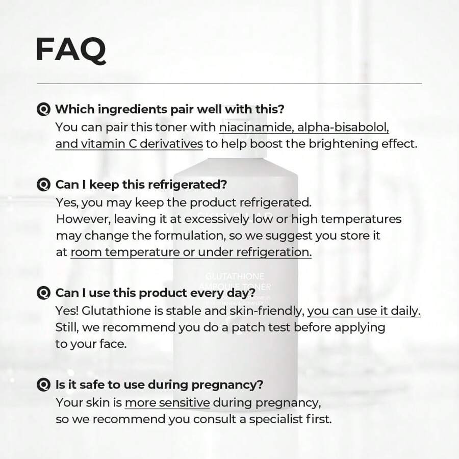 Skin&Lab Glutathione Ampoule Toner 200ml , Improve Dart Spot, Hyperpigmented, Skin Clarity, Korean Toner For Sensitive Skin