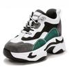 Fashion 9CM Fashion Mixed Colors Spring Casual Sneakers Women Height Increasing Breathable Air Mesh Shoes Ladies Chunky Platform Shoes