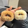 Stuffed Imitation Rabbit Fur Keychain Furry Plush Doll Keychain Funny Car Keyring  Jewelry Gift