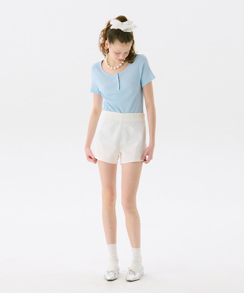 JUNEJUNE SPACE Pattern Shorts_White